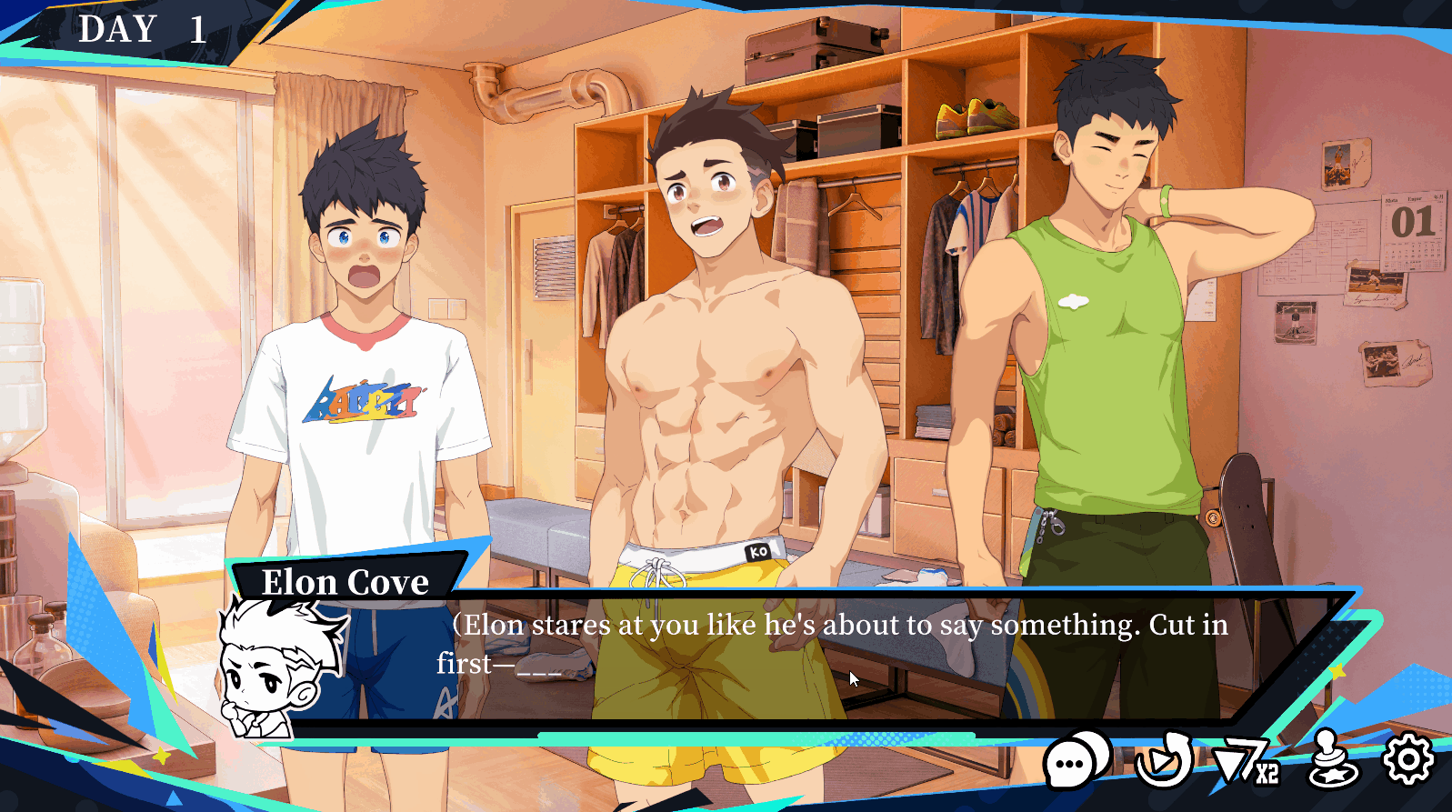 Gameplay preview of story choices